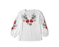 Loose Design Shirt Women Autumn Women Clothing Embroidered Shirt