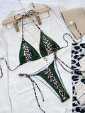 Bikini Sexy Patchwork Triangle Bag Swimsuit Women Swimsuit
