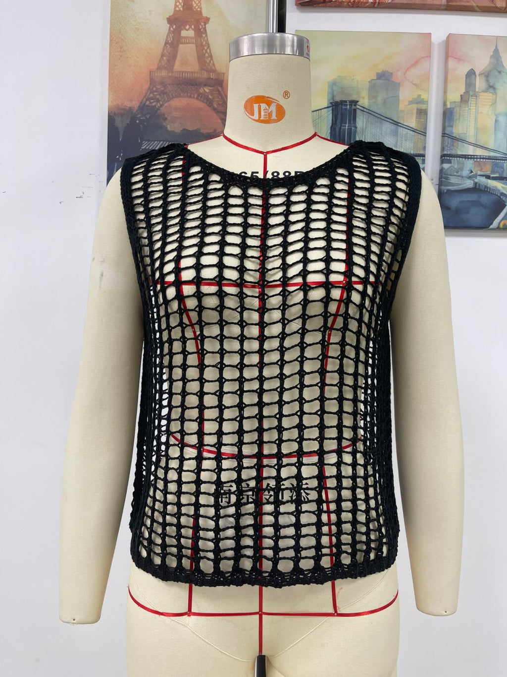 Spring Summer Loose Camisole Solid Color Women Knitwear