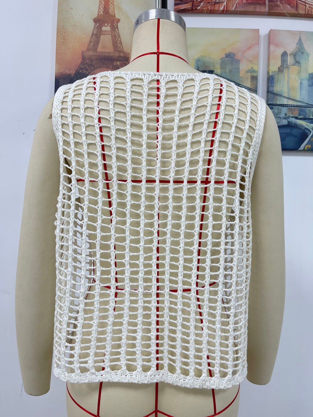 Spring Summer Loose Camisole Solid Color Women Knitwear