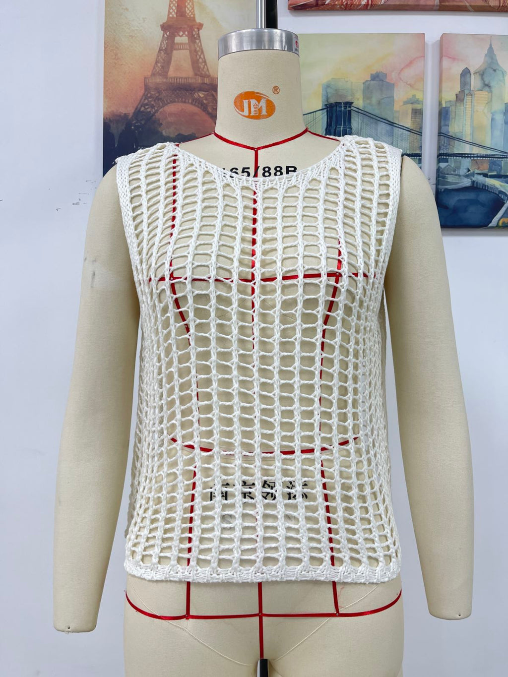 Spring Summer Loose Camisole Solid Color Women Knitwear