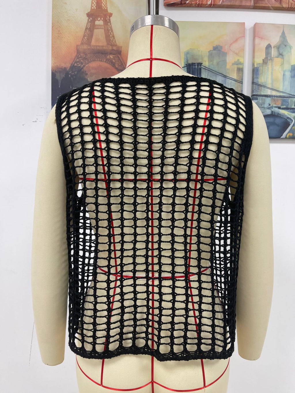 Spring Summer Loose Camisole Solid Color Women Knitwear