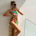 Split Swimsuit Three Piece Tube Top Bikini Sunscreen Gauze Skirt Bikini Swimsuit