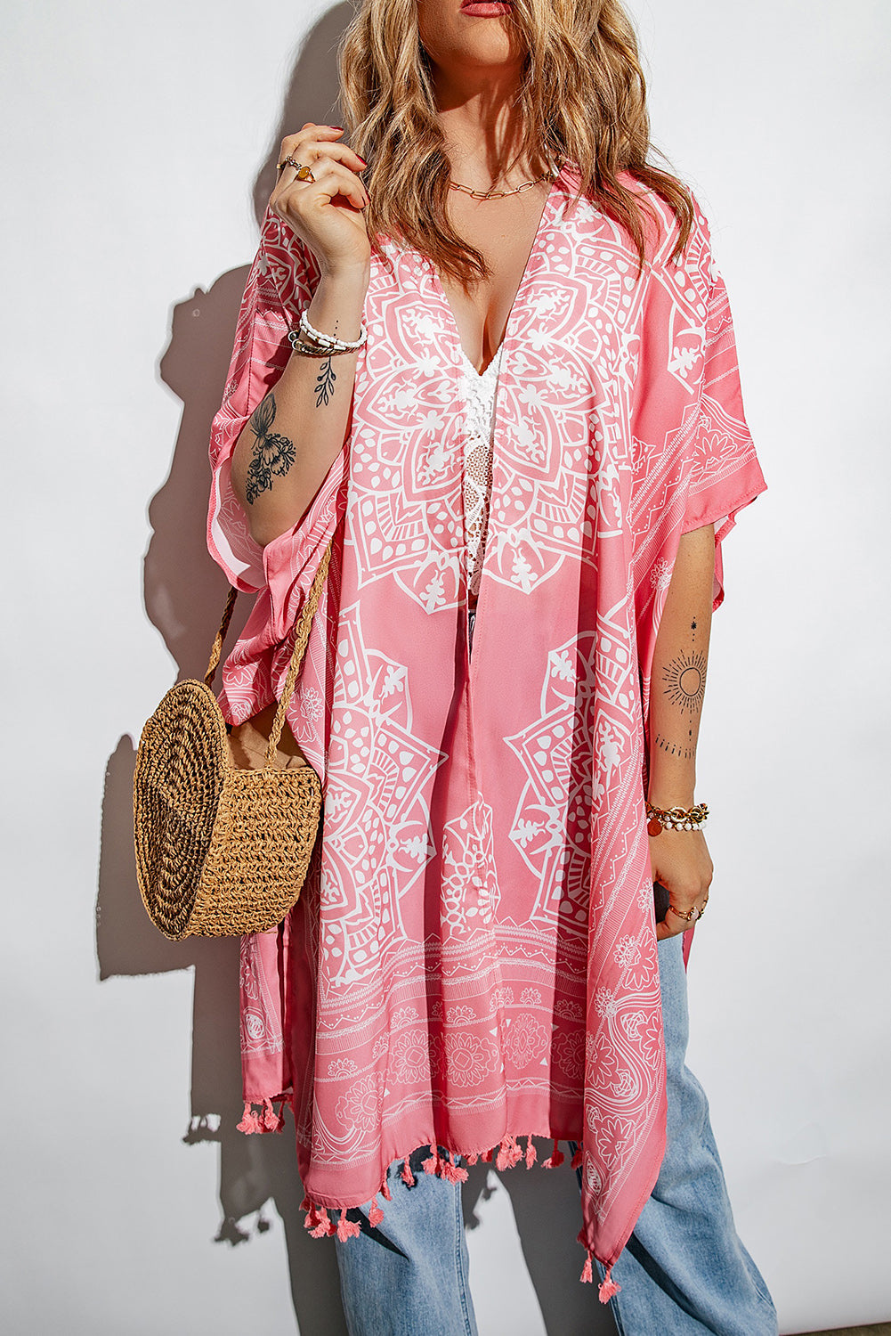 Brown Anja Tassel Kimono