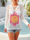 Summer Hooded Printing Personality Beach Shirt plus Size Vacation Long Sleeve Sunscreen Coat