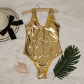 Bronzing Fabric Criss Cross Body Women Swimsuit Reflective Gold Silver Sexy Bikini Retail