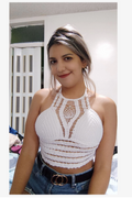 Women New Summer Crocheted Hollow Strap Halter Top Crochet hook