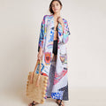 Rayon Printed Mid Length Beach Sun Protection Cardigan Beach Cover Up Swimsuit Outwear Shawl