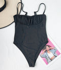 Women Summer Solid Color One Piece Swimsuit Sexy Bikini