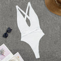 Deep V Plunge Plunge Swimsuit Women Swimsuit Solid Color Swimsuit Bikini