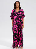 Rayon Vacation Loose Robe Beach Sun Protection Blouse Seaside Dress Women Swimsuit Outerwear