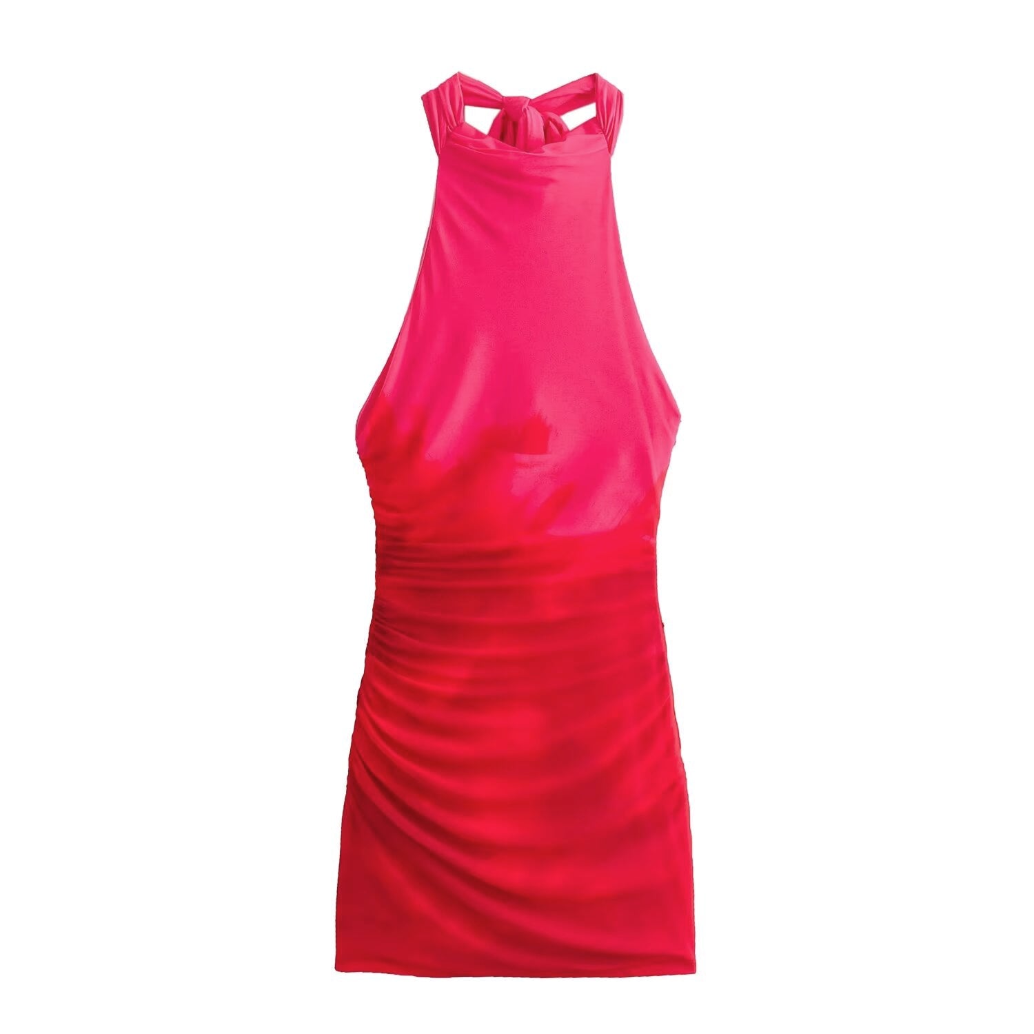 Summer Women Clothing Sexy Sexy Backless Lace up Silk Net Dress