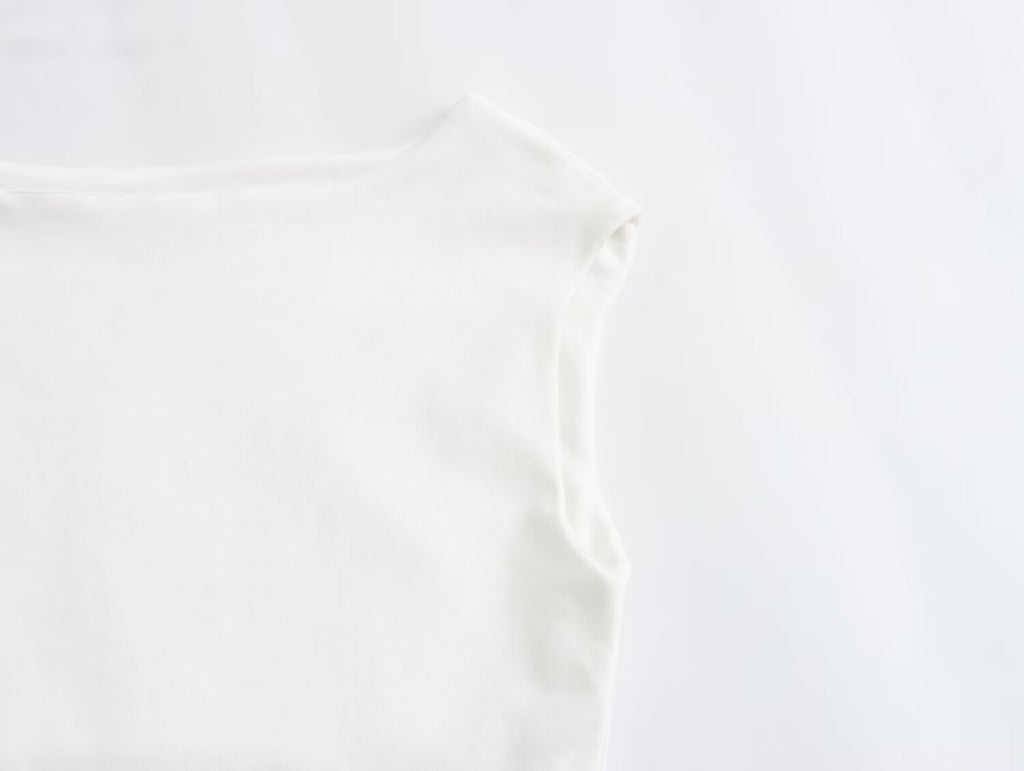 Spring Women Clothing Simple Sleeveless Boat Collar Cotton Jumpsuit