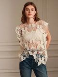 Cutout Sleeveless Blouse Crochet hook