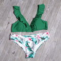 Printed Swimsuit Flounced Bikini Split Swimsuit