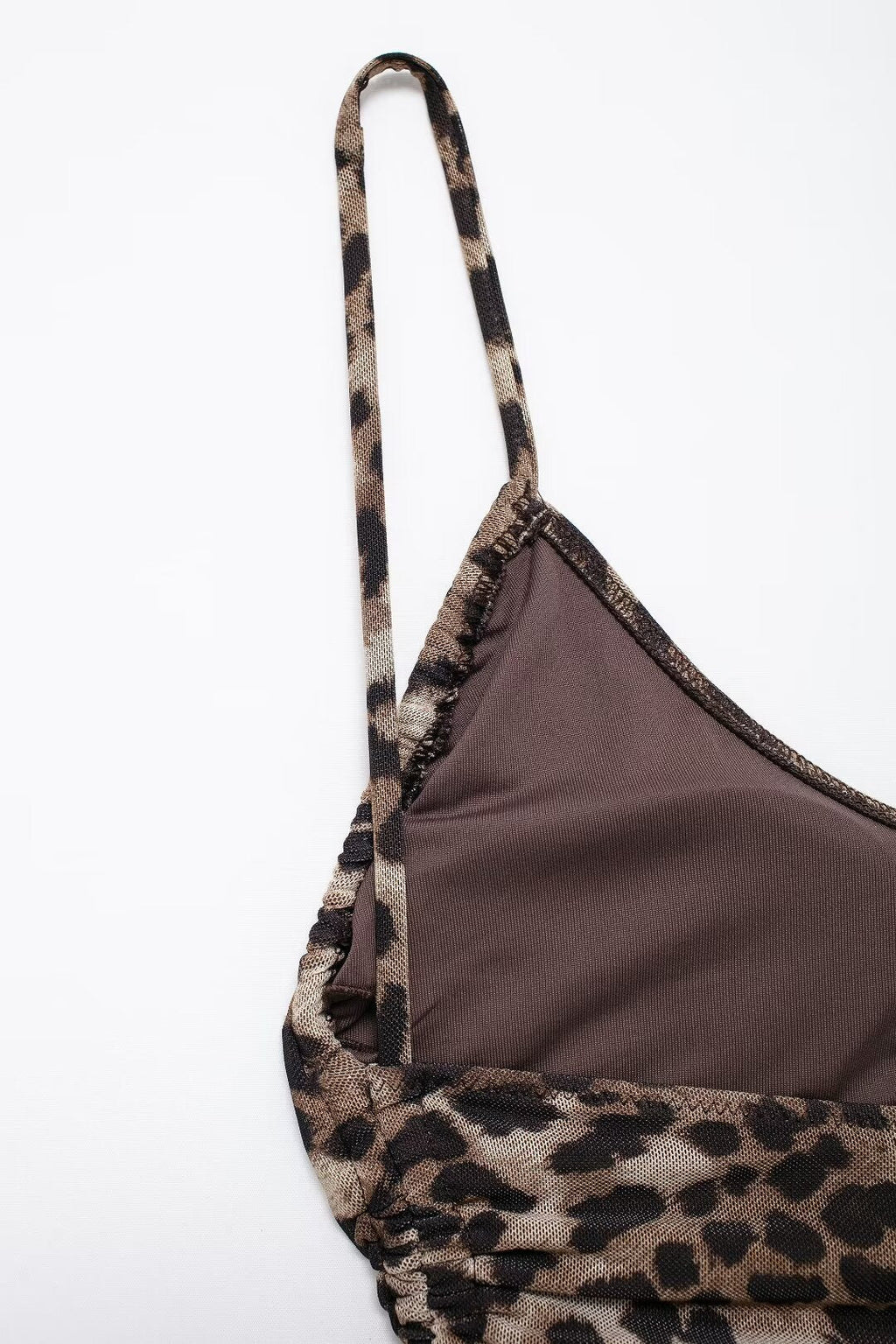 Summer Animal Pattern Printing Silk Net Pleated Decoration Slim Swimsuit