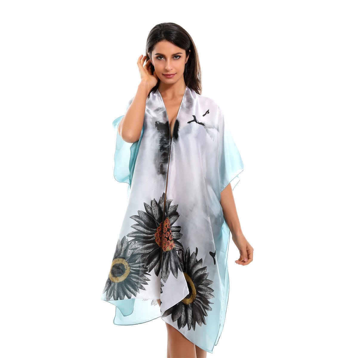 Gradient SUNFLOWER Bikini Sun Protective Blouse
