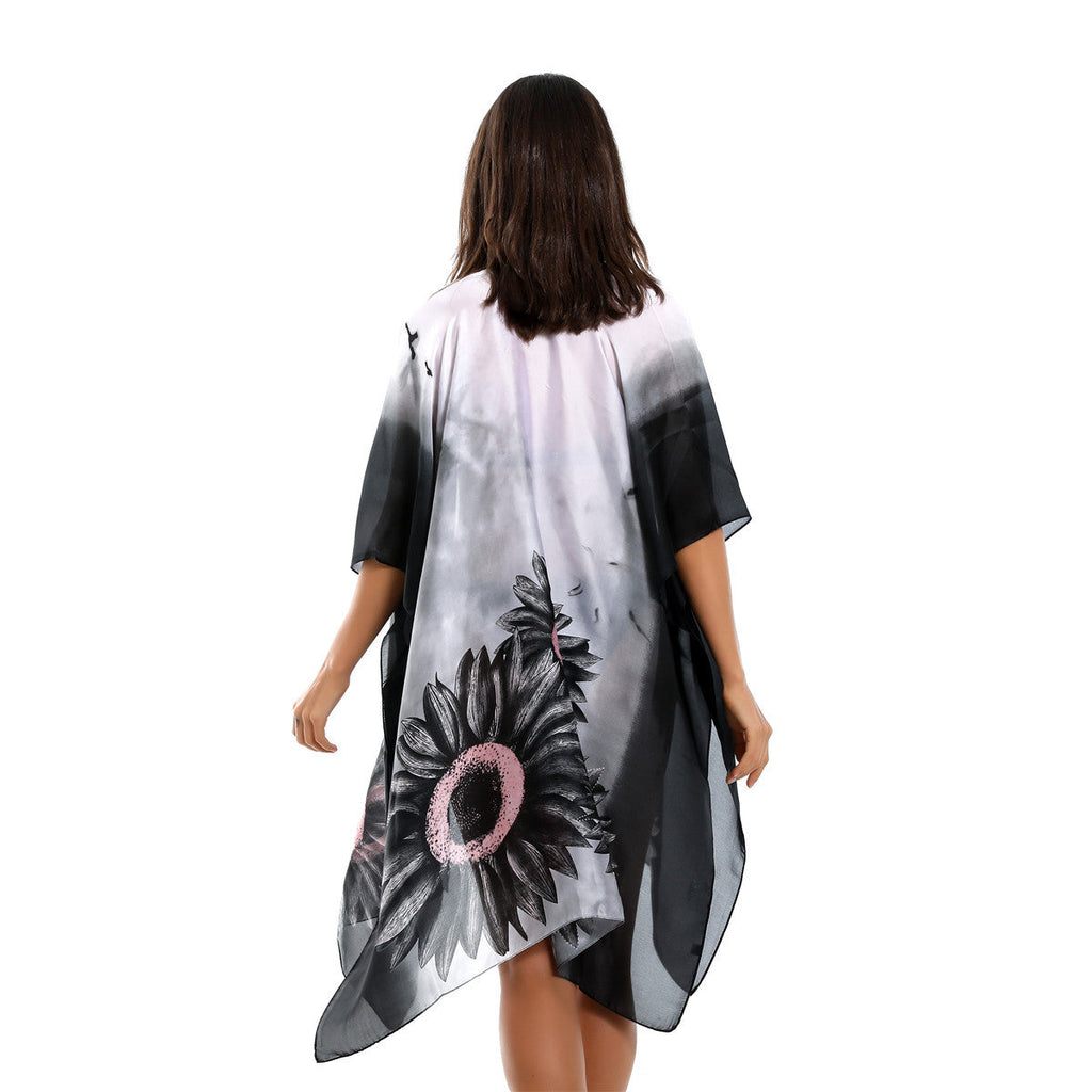 Gradient SUNFLOWER Bikini Sun Protective Blouse