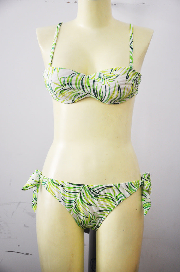 Women Boho Gathering Swimwear Sexy Bikini Swimsuit Smart Sexy Underwire Bikini