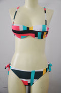 Gathering Swimwear Sexy Bikini Swimsuit Color Block Smart Sexy Underwire Bikini