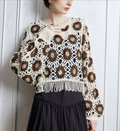Women Spring And Autumn Floral Long Sleeve Blouse