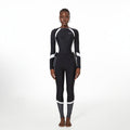 Long Sleeved Trousers Sun Protection Conservative Covering Belly Thin One Piece Training Surfing Swimsuit