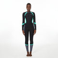 One Piece Swimsuit Women Long Sleeve Conservatively Thin Independent Cover Belly Sports Sun Protection Diving Swimsuit