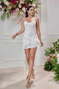 Dress Sexy Slit Lace Stitching Lace Fairy Dress Goddess Sling Swallowtail Dress