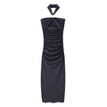 Spring Dress Women Slim Fit Slimming Casual Pleated Hip Design