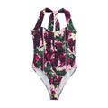 Spring Summer Women Sexy Printed Hanging Collar Jumpsuit