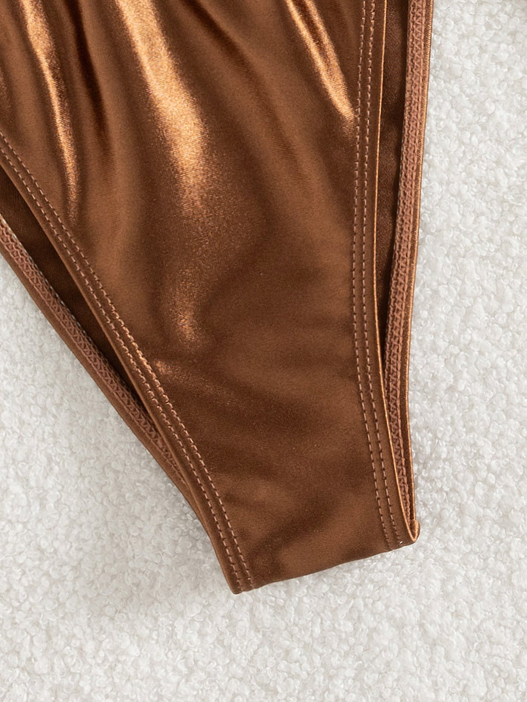 Foreign Single Split Swimsuit Sexy Bikini Solid Color Halter Biniki Low Waist Swimsuit