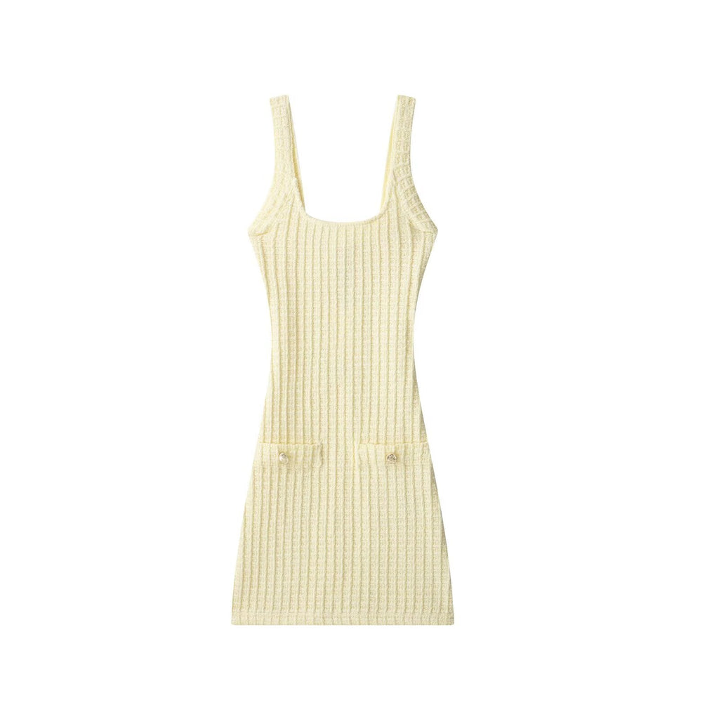 Spring Women Clothing Graceful Fashionable Short Elastic Sheath Suspender Dress