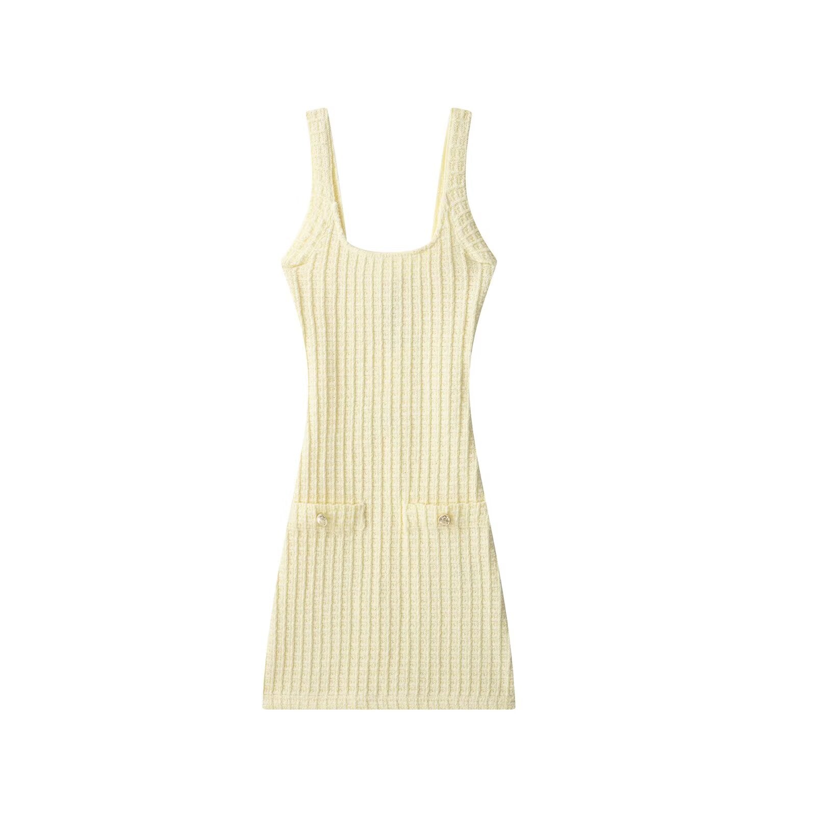 Spring Women Clothing Graceful Fashionable Short Elastic Sheath Suspender Dress