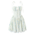 Women Clothing Sexy Sexy Lace Stitching Printing Waist Tight Dress