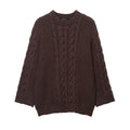 Women Clothing Street Twist Large Sleeves Sweater