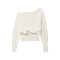 Elegant Women off Shoulder Loose Slim off Shoulder Bottoming Sweater