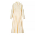 Women Clothing Graceful Fashionable Casual Cotton Solid Color Dress