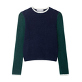 Women Wear Casual Loose Contrast Color Knitwear