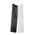 Hollow Out Cutout Contrast Color Trousers Loose Hand Crochet Wide Leg Sun Protection Seaside Beach Pants