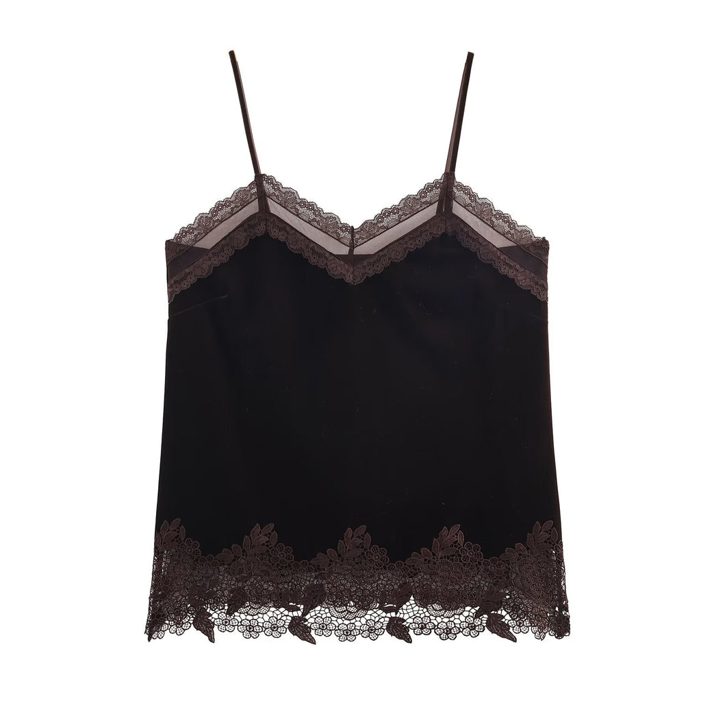 Women Clothing Winter Sexy Lace Velvet Underwear Top