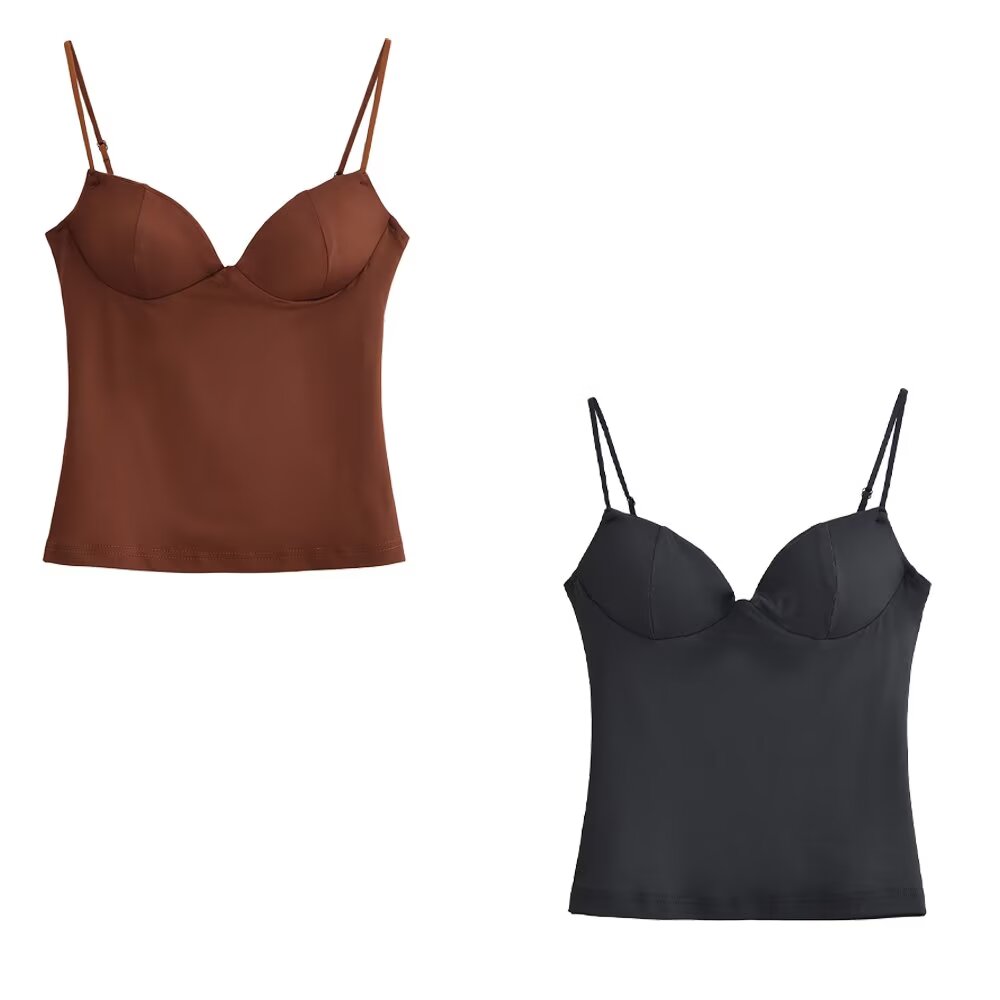 Women Clothing Spring Heart Shaped Collar Camisole Tube Top Women