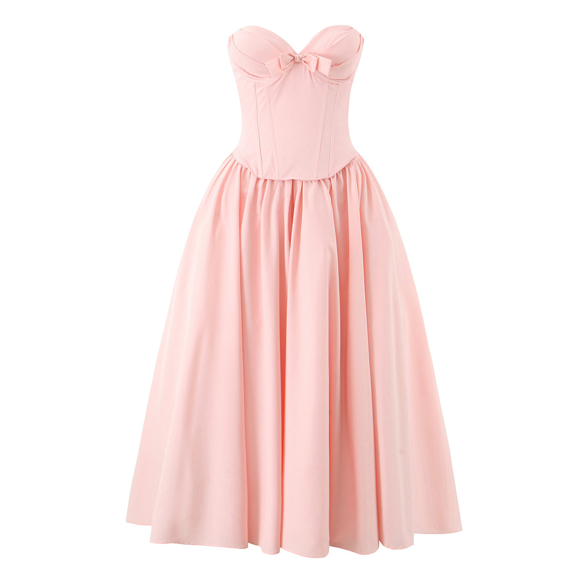 Women Elegance Lace up Tube Top Boning Corset Steel Bracket Ruo Dress