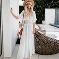 Lace Sexy Beach Vacation Sun Protection Shirt Bikini Cover up Women Clothing