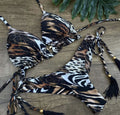 Bikini Leopard Print Bikini Multicolor Women Seperated Swimwear