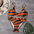 Swimwear Sexy Stripes Split Swimsuit Bikini