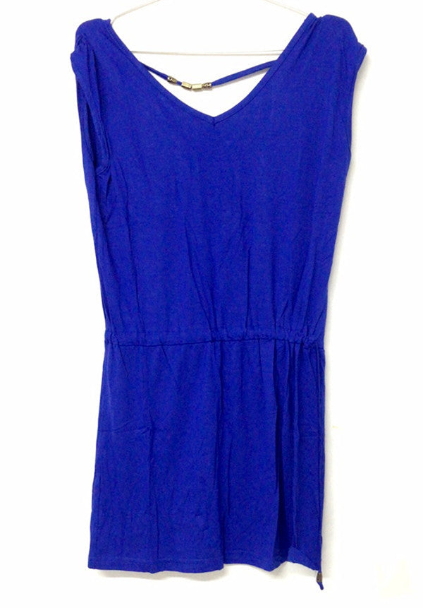 Stretch Cotton Sexy Backless Beach Cover Up Vacation Sun Protection Shirt Bikini Cover Clearance