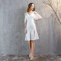 V neck Little Evening Dress Dinner Party Sexy Nightclub Women Elegant Short Socialite