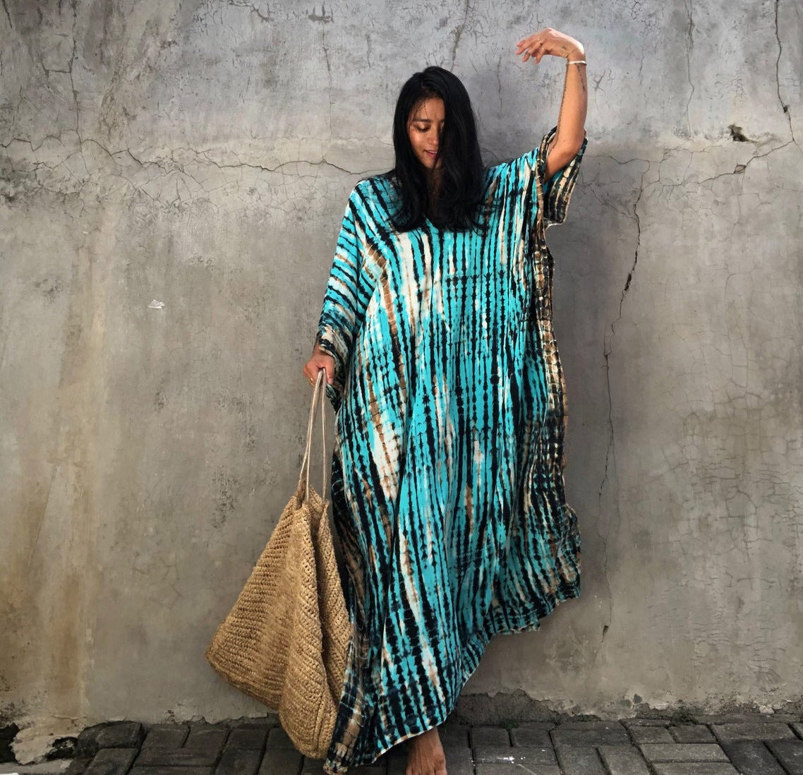 Rayon Halo Dyed Robe Vacation Casual Beach Bikini Cover 25 Colors