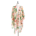 Summer Printed Floral Sun Protection Shirt Beach Dress Beach Cover Up