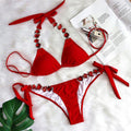 Sexy push up swimsuit Women Tie side swimwear women bikini Bathing suit